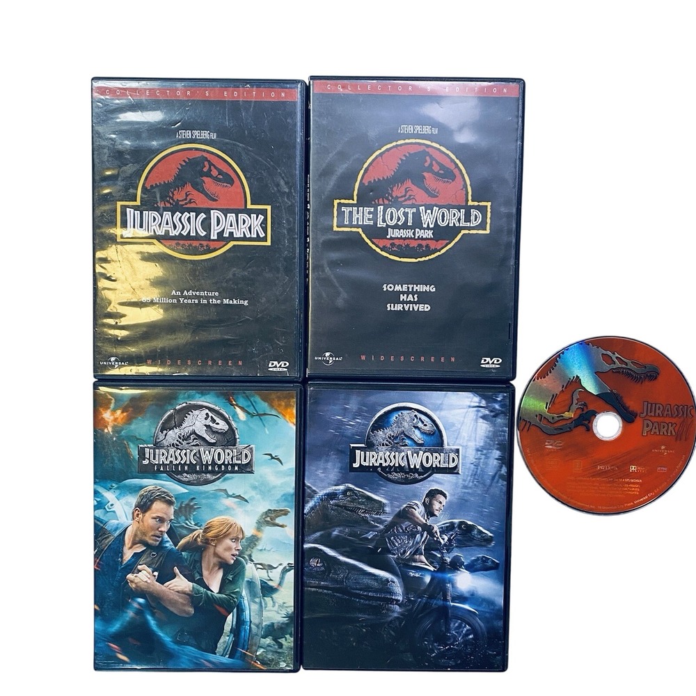 Lot of 5 Jurassic Park Franchise Series DVDs DVD Dinosaur Movies